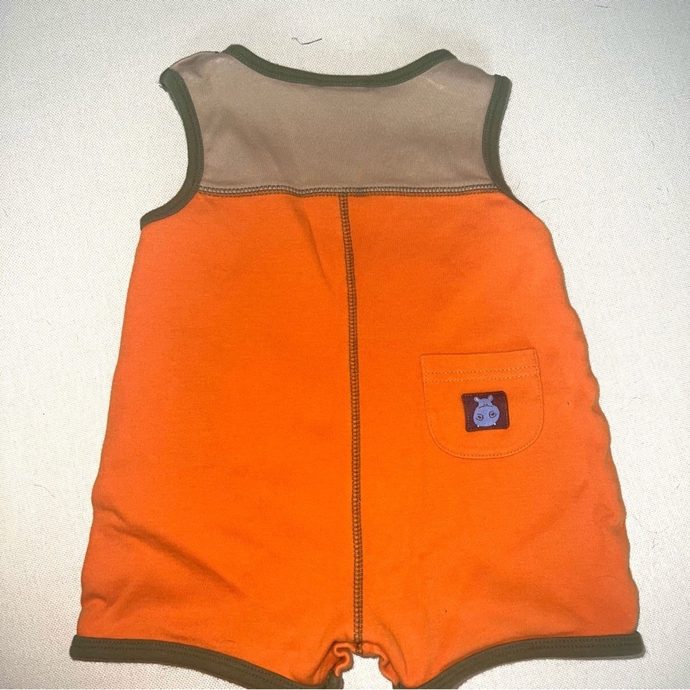 Baby Okie Dokie 3-6 Months Safari Fun Orange Baby Boy Romper Y2K 90s Vintage - Picture 7 of 7